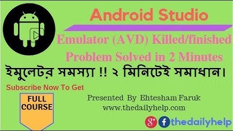 Emulator Process finished/killed with exit code1
