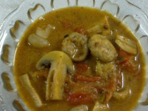 mushroom-puli-kulambu-recipe--side-dish-for-idli,-dosa-by-healthy-food-kitchen