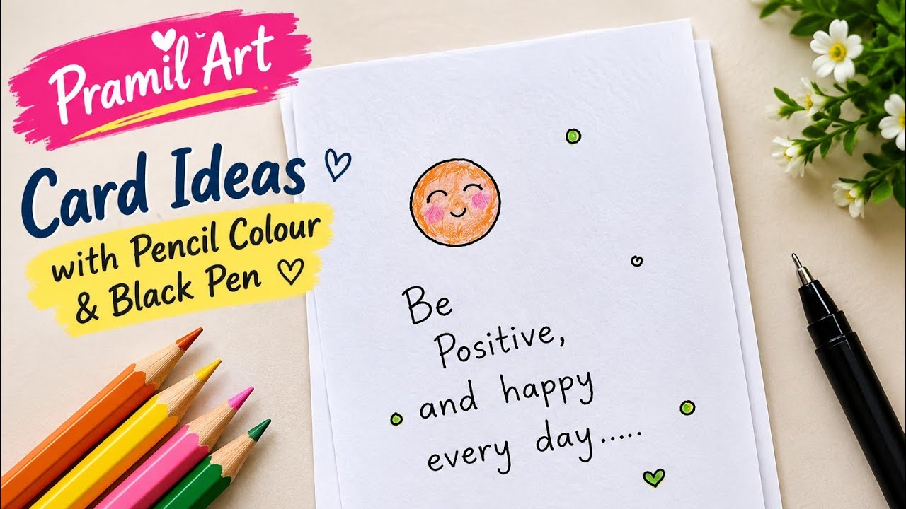 DIY mini card ideas easy Message card #cards #craft #gift #mini #doodle ...