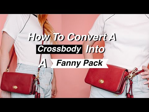 What's in my Coach Penny Purse  How to Convert a Crossbody bag into a  Fanny Pack 