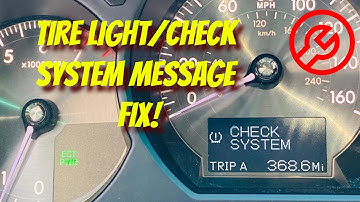 How to FIX / RESET Check System Message LEXUS / TOYOTA Tire Light TPMS