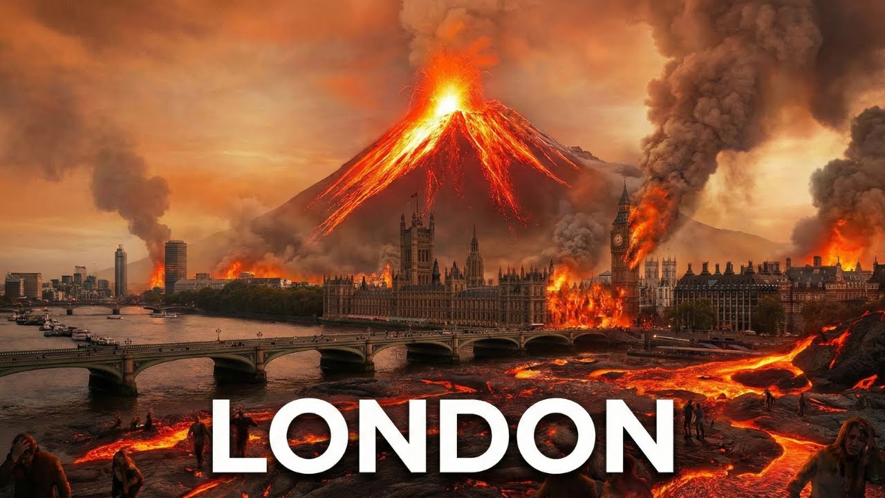 London Volcano Eruption: The Day a Giant Stratovolcano Destroyed the City (AI VFX)