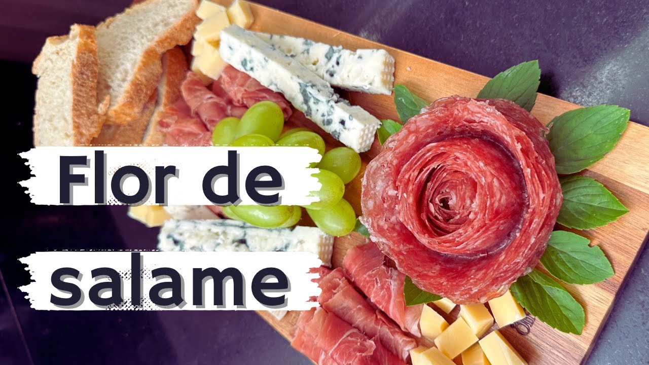 Flor de salame na tábua de frios ótima opção para mesa de Natal YouTube