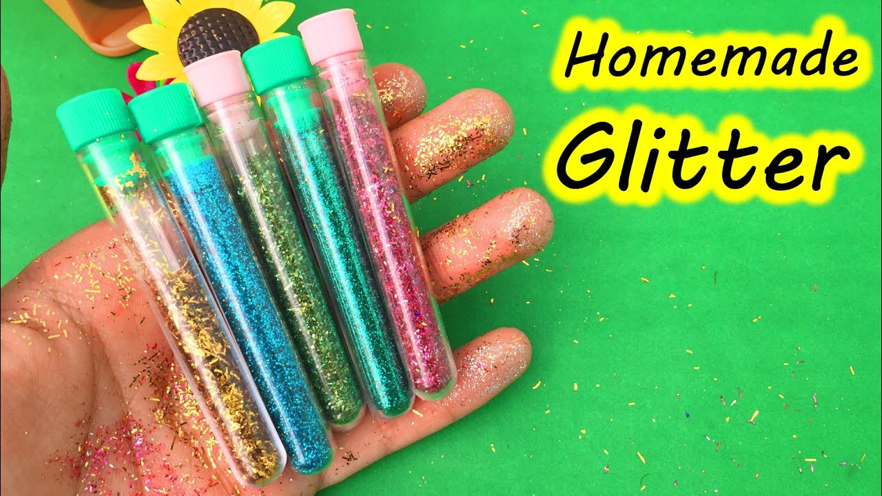 How to make golden glitter at homehomemade glittergolden glitter