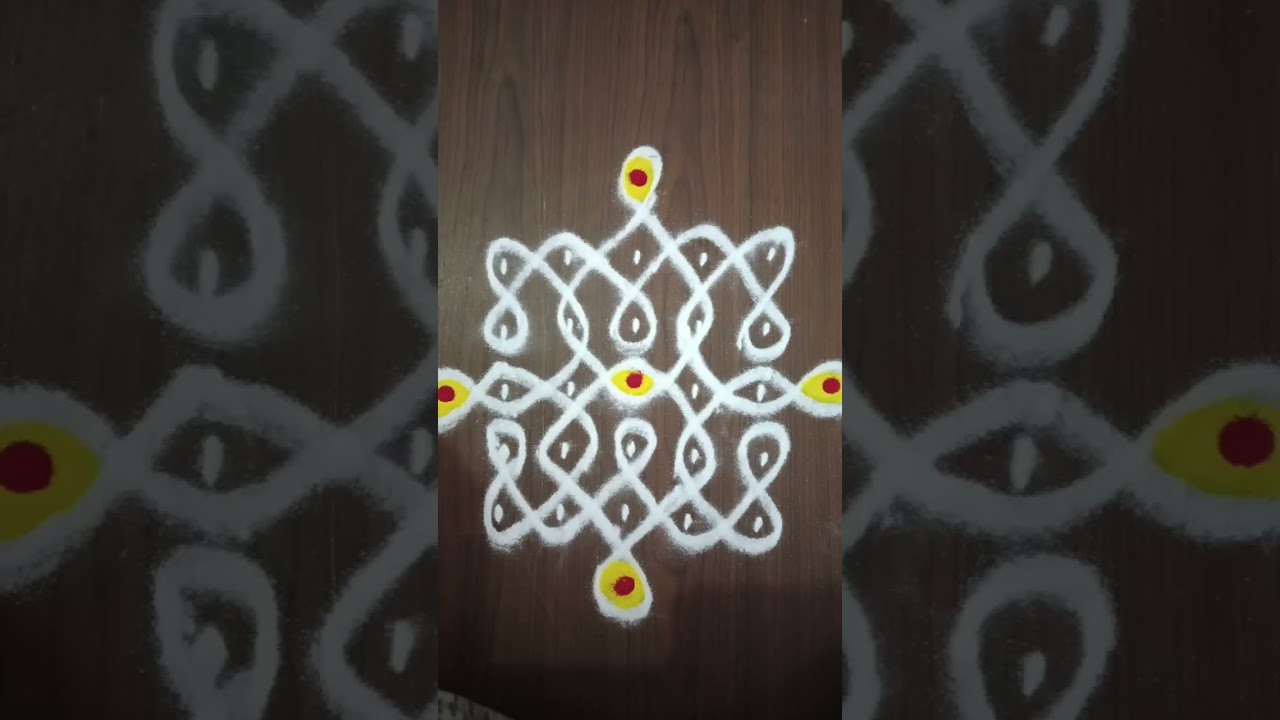 Beautiful Sikku kolam#Daily morning kolam#Easy kolam#Dots muggulu#Trending kolam#Beginners kolam..
