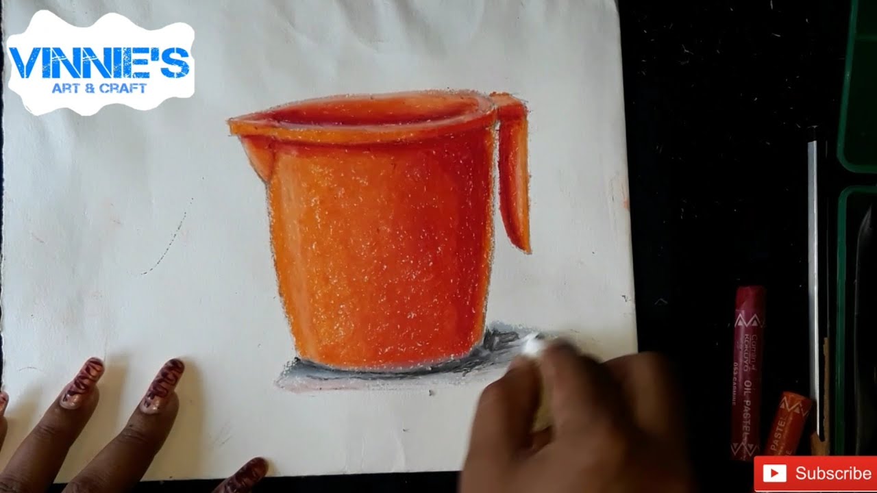 ART IT IS How to paint a mug in oil pastels for elementary and