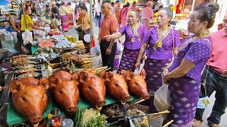 Wild market on the China-Myanmar border: roasted frogs, moss, roasted bananas, pig faces screenshot 3