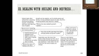 Session 17: Valuing Declining, Emerging Market and Financial Service companies