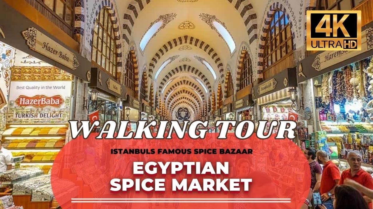 Istanbul, Turkiet | Basaren Inside the Egyptian Spice | Stadsvandring 4K