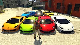 GTA 5  Stealing Luxury Lamborghini Cars with Trevor  (Expensive Real Life Cars)#8