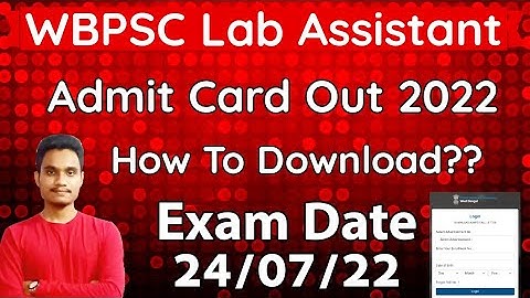 WBPSC Lab Assistant Admit Card Out 2022 | How To Download??