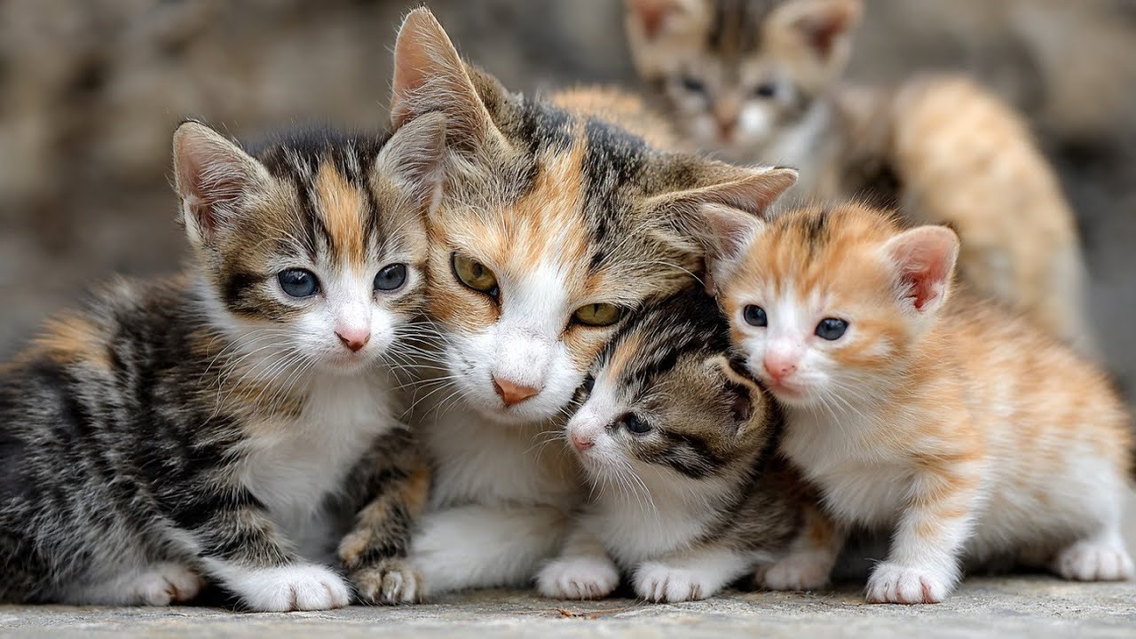 Adorable Kittens Playtime with Mom!  Cute Pet Moments"