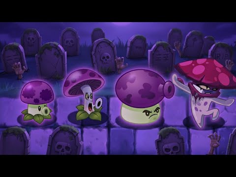 The Purple Mushroom Army Attacks! Plants Vs Zombies 2 🍄🟣 - YouTube