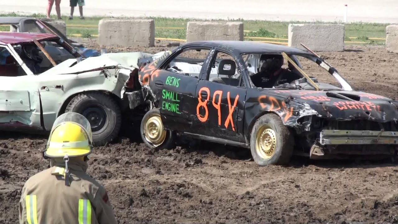 Dresden Demolition Derby 2013 Heat 4 Straight Stock Cars YouTube
