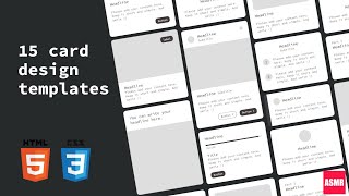 CHILL Programming -  15 Simple and Useful Cards (Part 1) - HTML & CSS - ASMR | No Talking