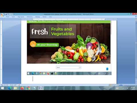 Project Report - Online Vegetable Shop || Python Django