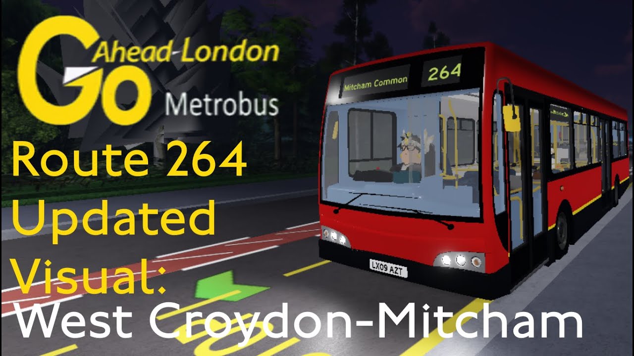 Croydon: Route 264 Updated Visual: West Croydon to Mitcham Common
