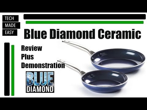 Blue Diamond Nonstick Ceramic Frying Pan Set - Blue 2 Piece