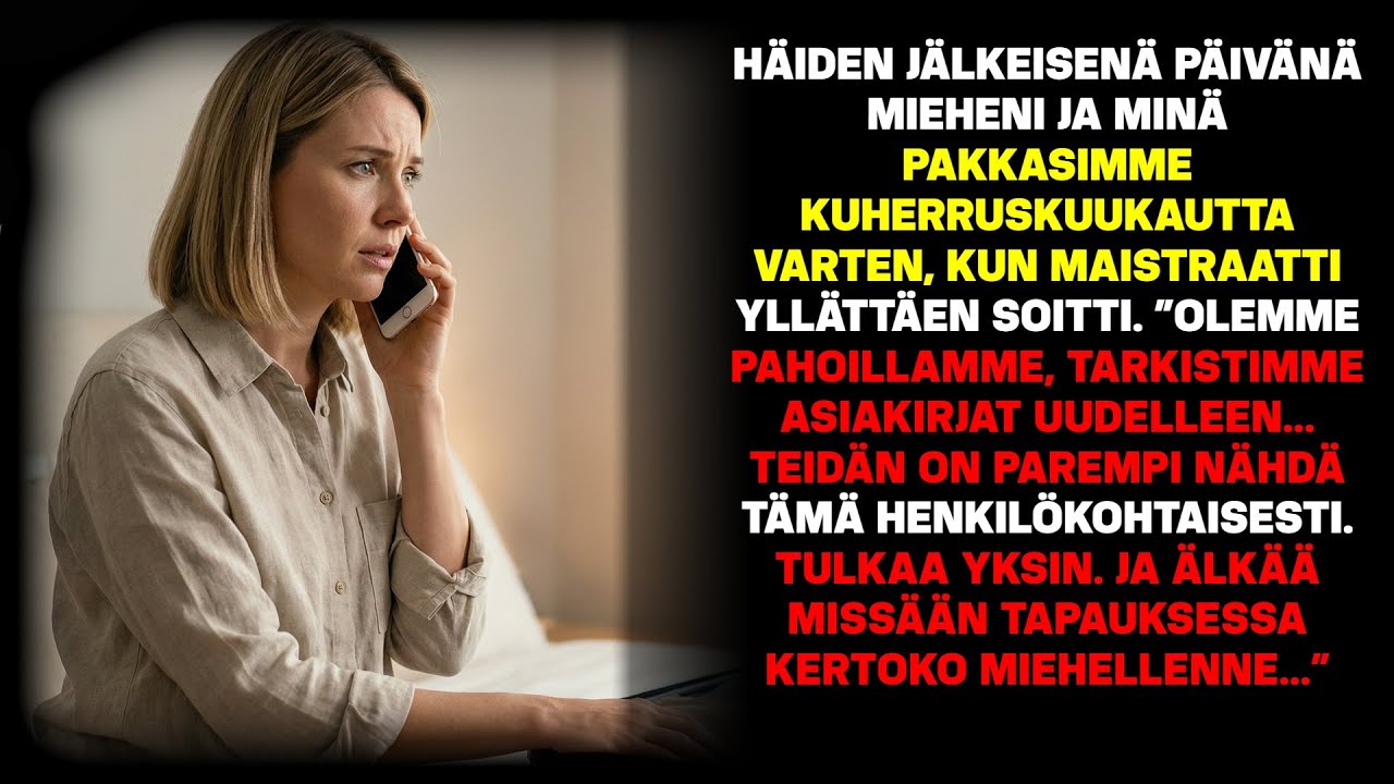Häiden jälkeisenä päivänä pakkasimme mieheni kanssa häämatkaa varten – yhtäkkiä…