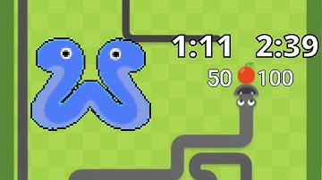 Getting Two Huge World Records in a Single Run | Google Snake Twin mode 50 & 100 Apple World Record