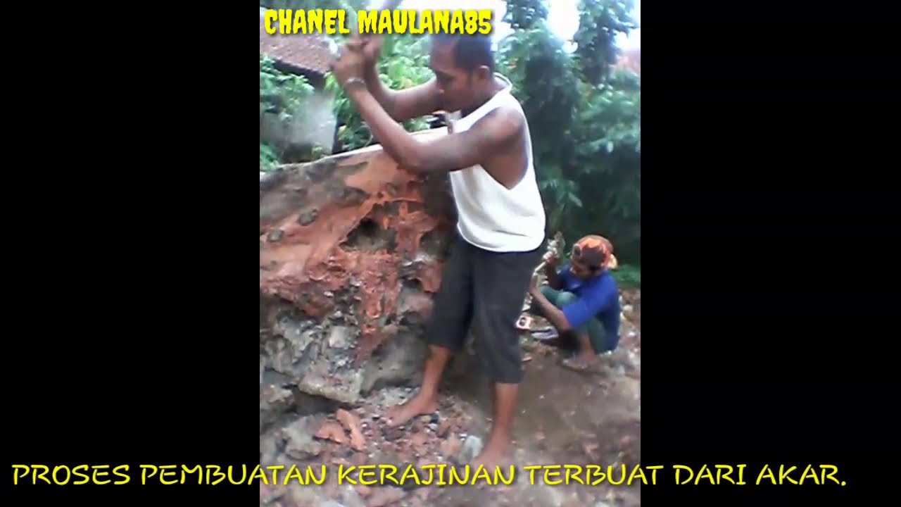  PROSES  PEMBUATAN  KERAJINAN  DARI AKAR BERBENTUK UNIK PART1 