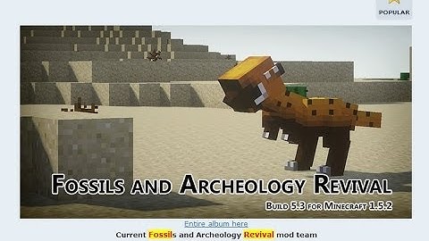 How To Install the Fossils/Archeology mod (Dinosaur Mod) for Minecraft 1.5.2