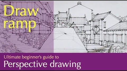 Perspective Drawing : Draw Cityscape 08: Ramp and steps in multi point perspective. #shorts