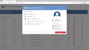 HTML MATERIAL TABLE DESIGN WITH ITEM SELECTED GET CURRENT POSITION AND OPEN BOOTSTRAP DATA MODAL