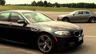 Showdown: Chrysler 300C SRT8 vs. Mercedes-Benz E63 AMG vs. BMW M5 видео Chrysler 300c srt8