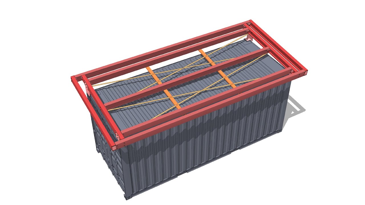 Container Shade Box CCPB225 Container Shade Roof Assembly : Great alternative of Gable Roof ...
