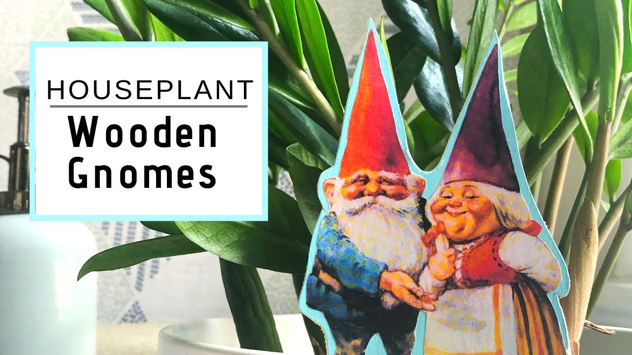 Wooden Gnome Garden Stake Diy For Houseplants Youtube