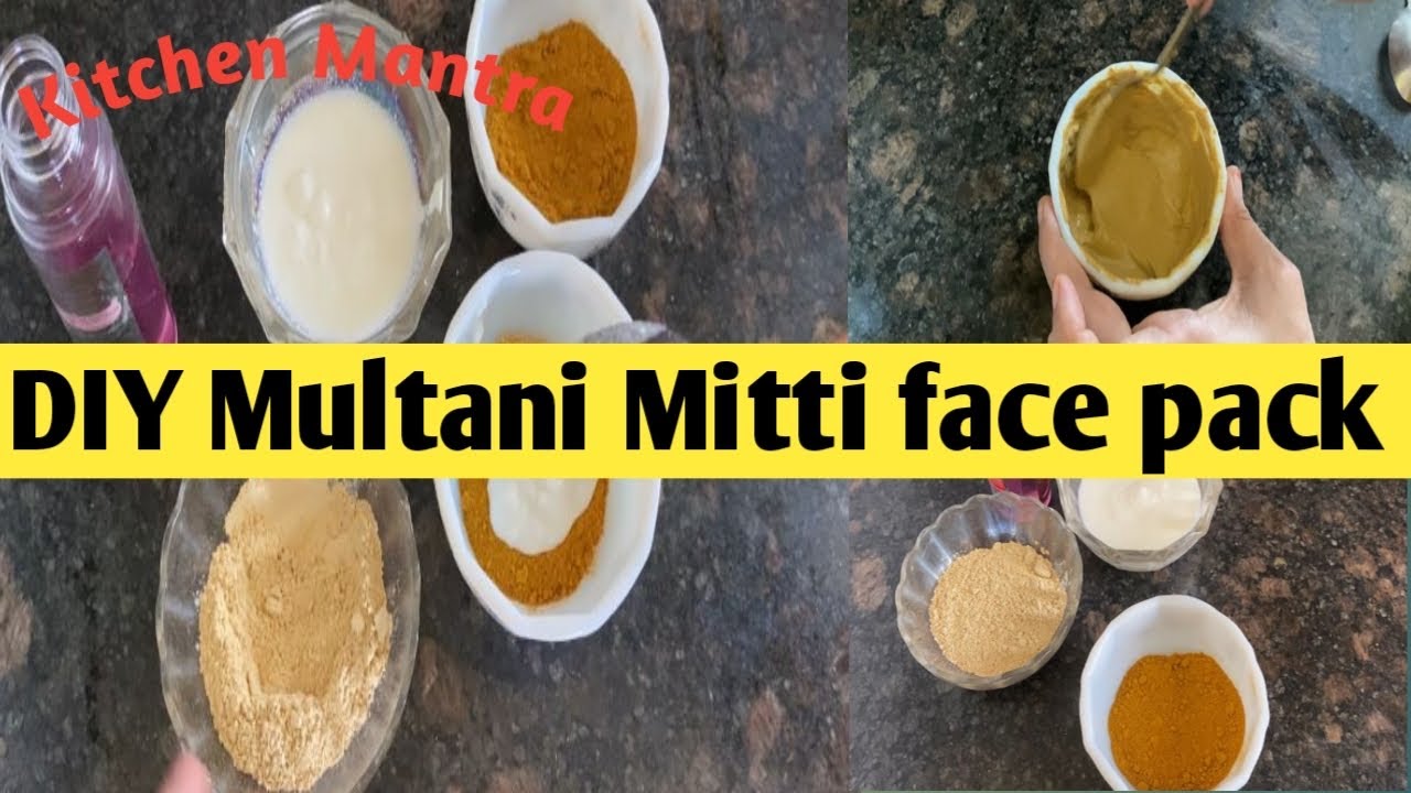Multani mitti face pack for glowing skin? | Homemade face pack ...