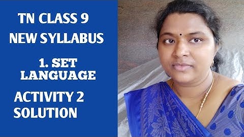 9th maths | Activity 2 solution | set language | TN New syllabus samacheer
