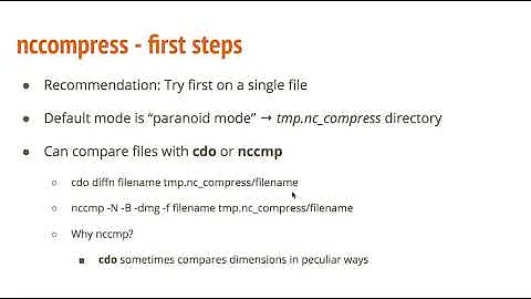 NetCDF Compression Training