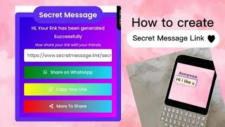 How to create secret message link? | Pwedeng magsend ng anonymous message?😱