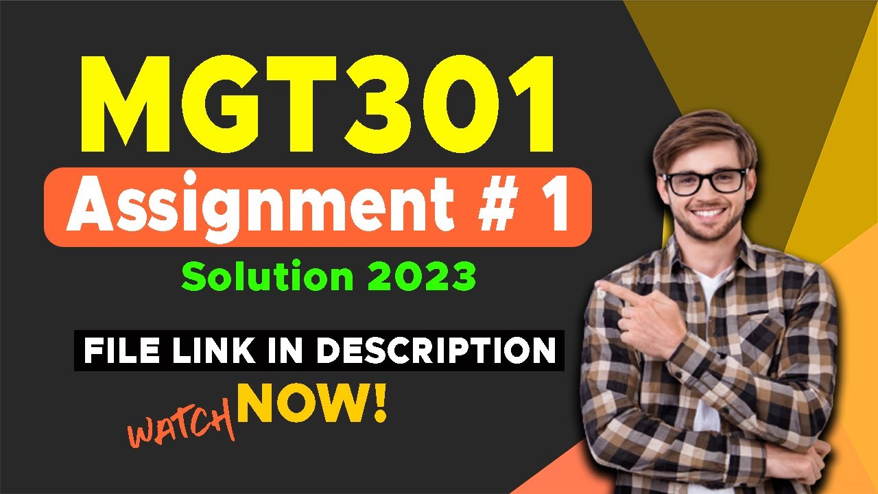 mgt301 assignment solution 2023 pdf