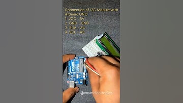 I2C Module and LCD with Arduino UNO 💡 #cosmelectronics #arduino #project #electronics #arduinouno