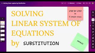 Solving linear equations by substitution (Grade 10 Math)