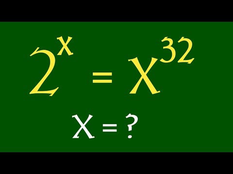 32x27 Math USA OLYMPIAD ALGEBRAIC SOLVING | 2^x = X^32 | - YouTube