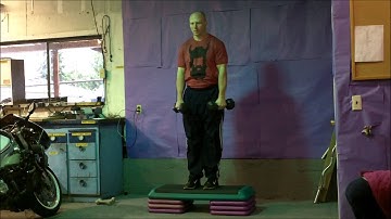 step-up DB front raise