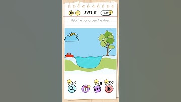 Brain Test. Level 111. Help the car cross the river.