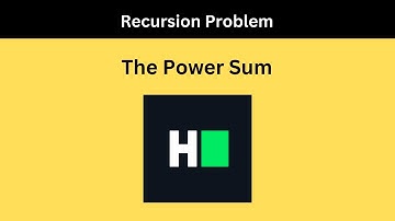 L10 - Recursion - The Power Sum #recursion #coding #dsa #dsalgo