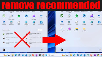 How to remove recommended on Windows 11