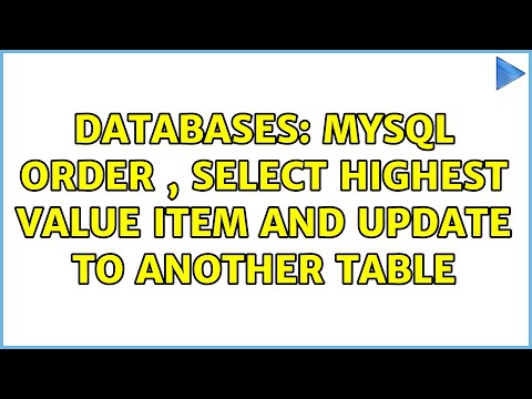 Databases: Mysql Order