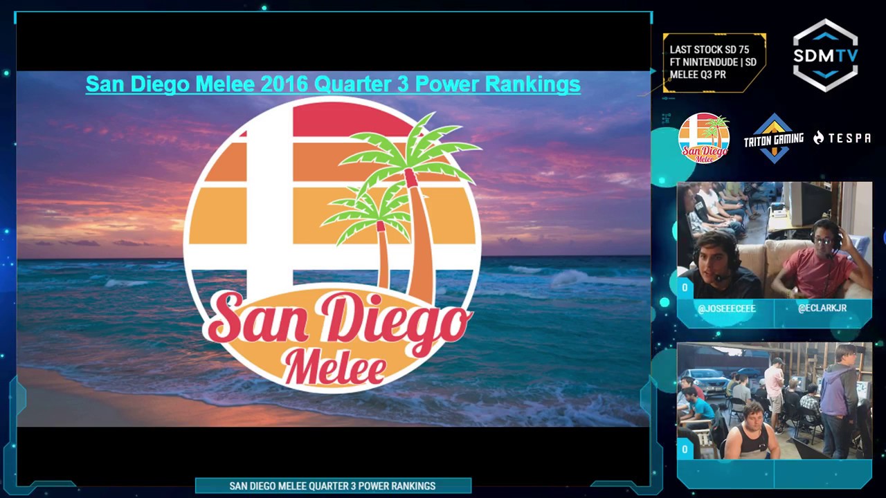 LSSD 75 - San Diego Melee 2016 Quarter 3 Power Rankings - SSBM Smash Melee