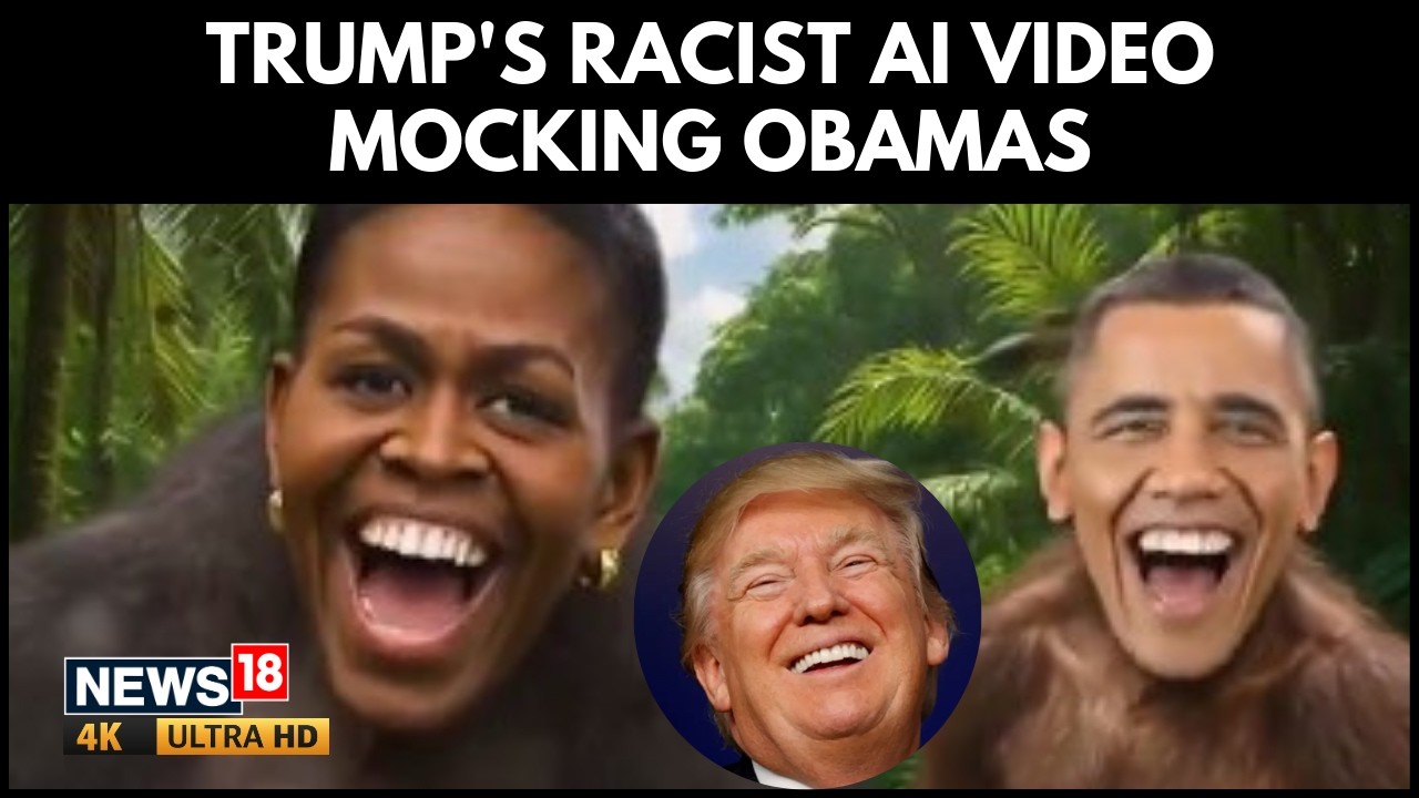 Trump Shares AI Video Mocking Obamas as Monkeys, Sparks Racism Outrage Across Social Media | 4K