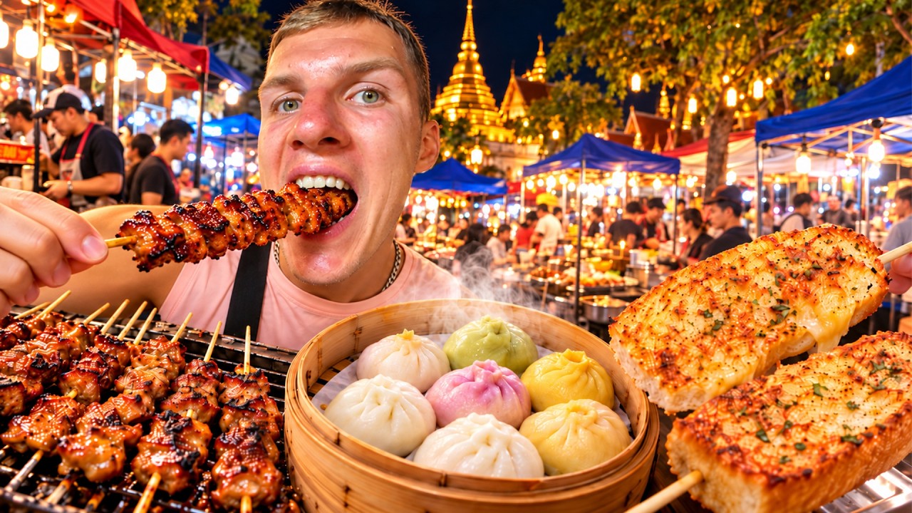 Eating EVERYTHING at the Chiang Mai Night Market! 🇹🇭