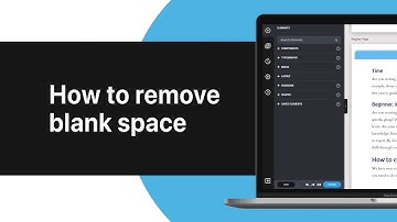 How to Remove Blank Space