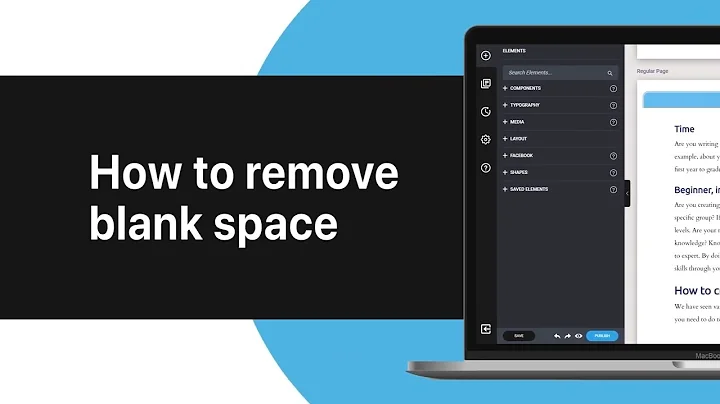 How to Remove Blank Space