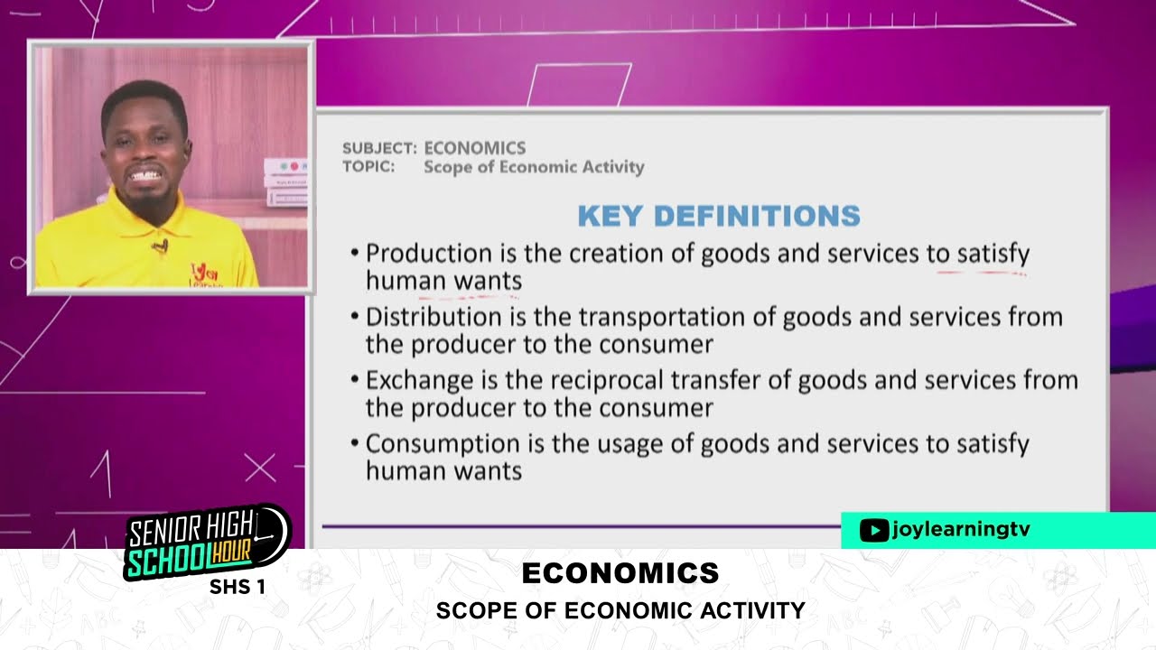 SHS 1 - Economics - Scope of economic activity